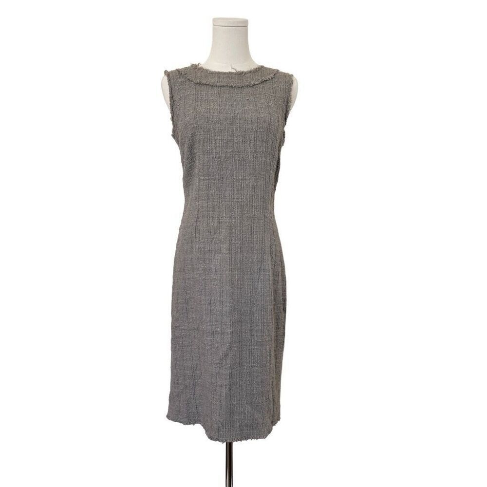 Designer late 2000 golce&gabbana gray tweed dress sz 42IT